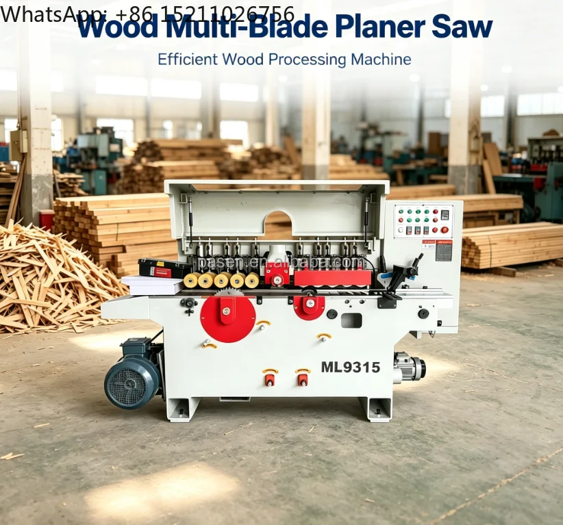 Woodworking Double Sided Planer With Multiple Blade Saw Machine for Wood