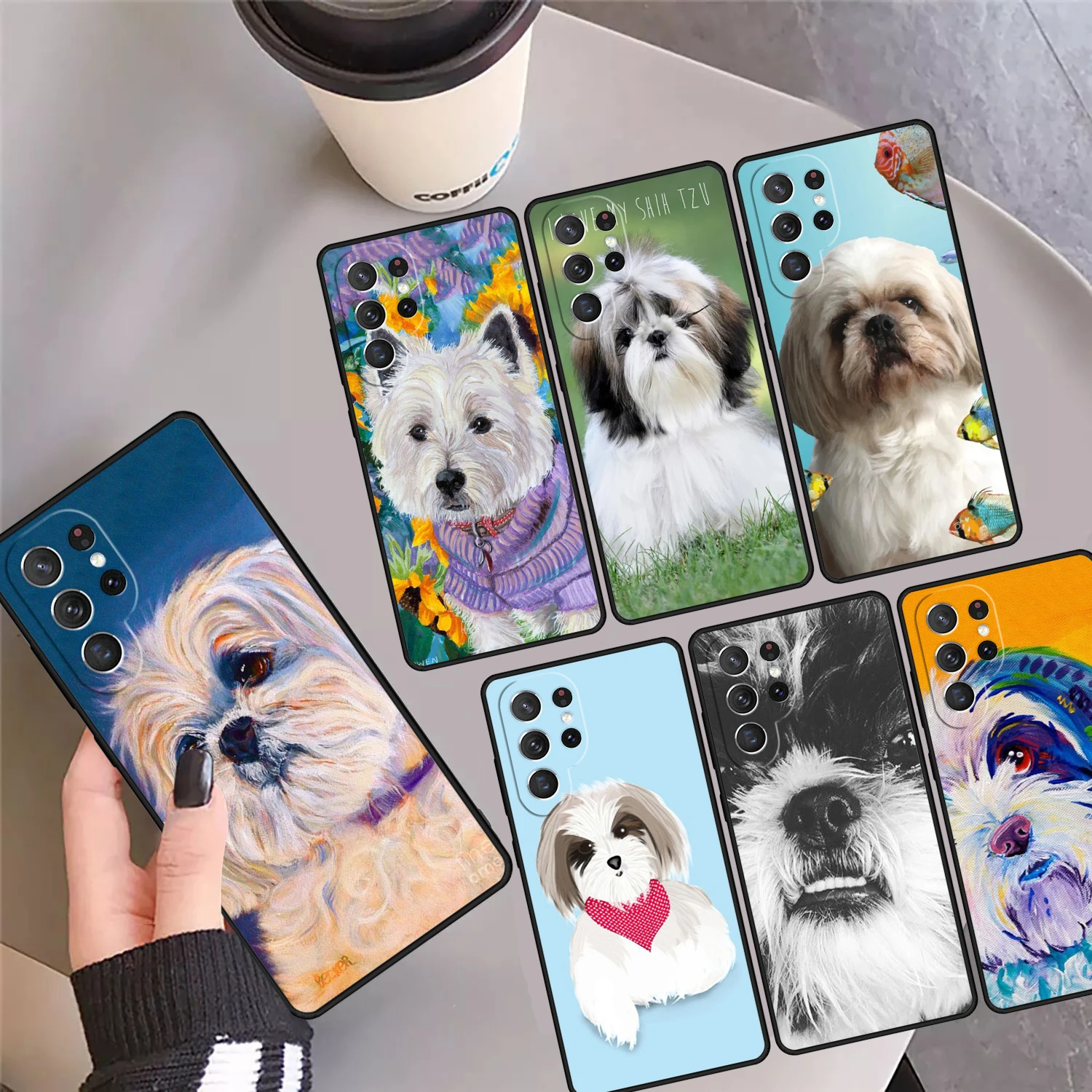 

Shih Tzu Dog Phone Case Cover Coque For Samsung Galaxy S24 S25 Ultra 23 S22 Plus S21 FE S20 Note 10 Pro Note 20