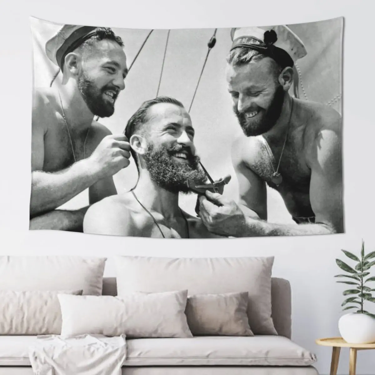 Vintage Beard Trimming Tapestry Decoration Pictures Room Wall Aesthetic Room Decoration Decoration For Bedroom Tapestry