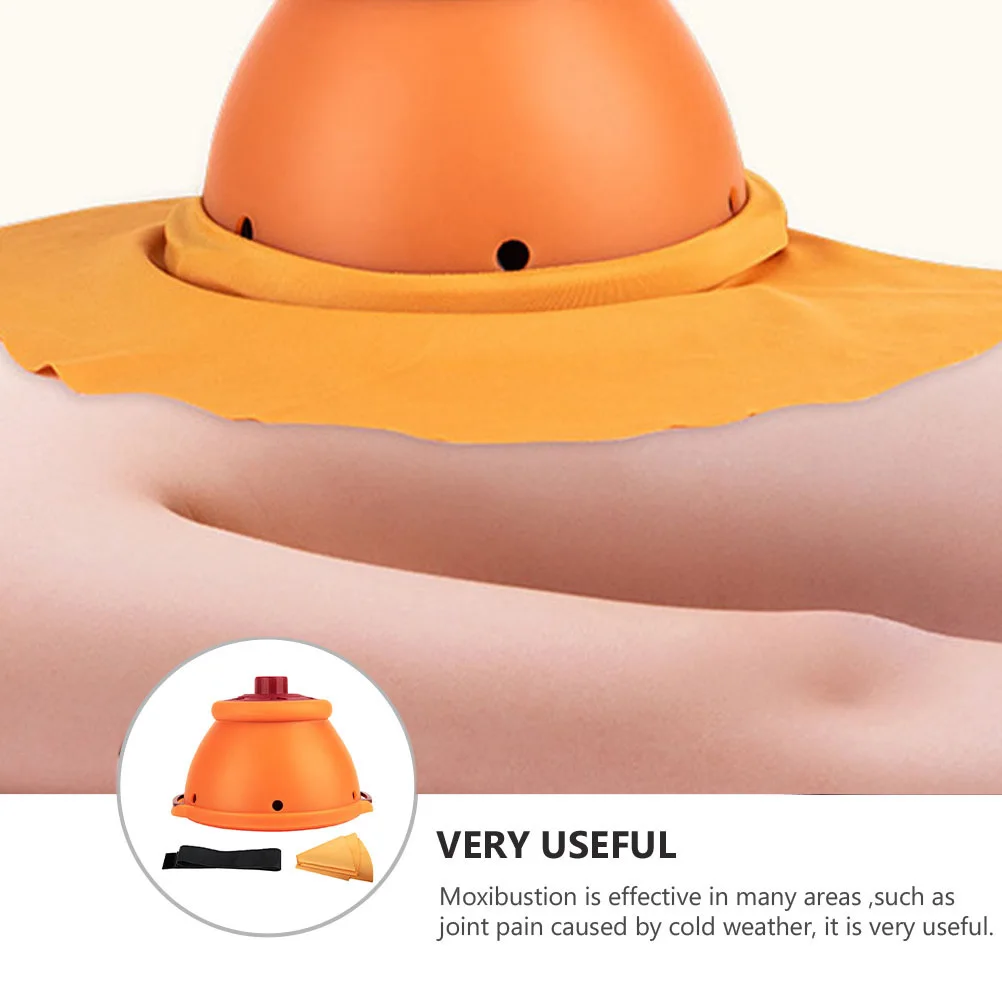 

Moxibustion Cans Navel Therapy Box Reusable Heat Massager for and Circulation Improvement Moxa Cone