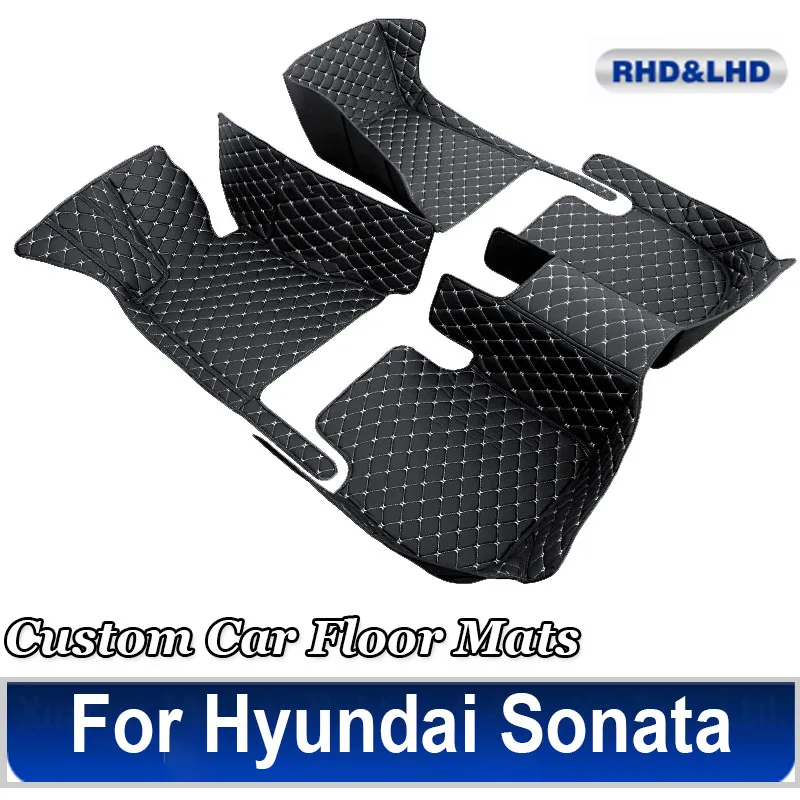 

Car Floor Mats For Hyundai Sonata i45 YF 2010~2014 Covers Rug Auto Interior Parts Luxury Mat Leather Carpet Car Accessories 2011
