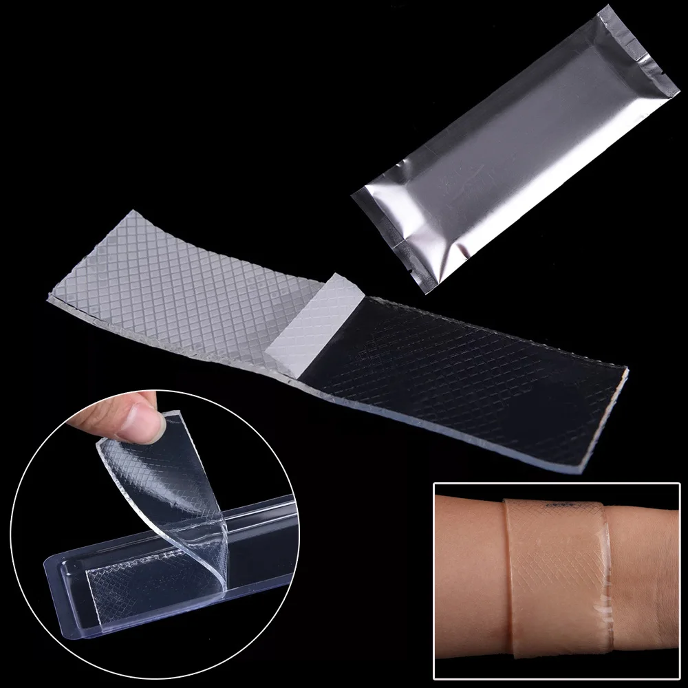 5-10pcs 3cm*12cm Invisible Silicone Scar Sheets Self-Adhesive Scar Cover Patch Tape Skin Care Strips Transparent Color