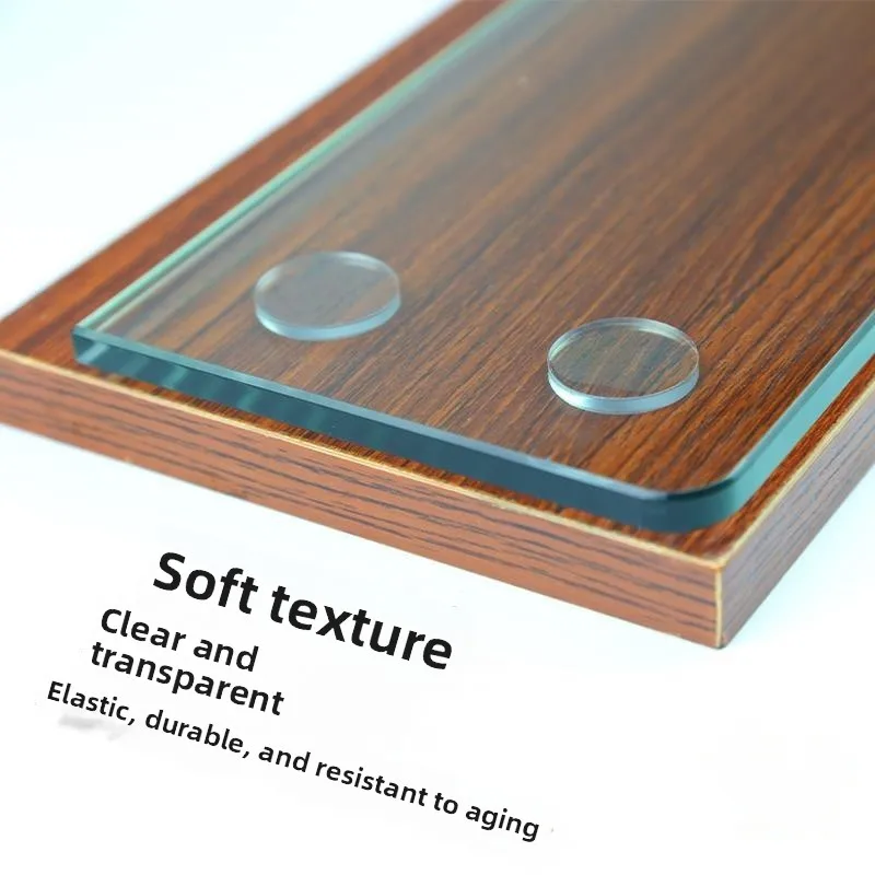 Redwood Glass Tabletop Anti-Slip Pad Fixed Transparent Tea Table Anti-Slip Pads Sticky Notes Home Fabric Tablecloth