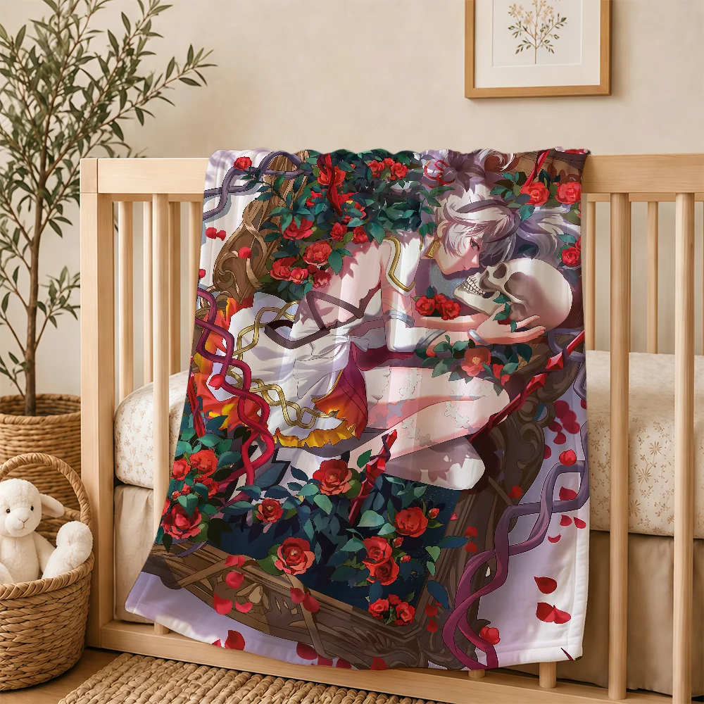 Wuthering Waves Camellya Blanket For Soft Warm Knee For Bedroom Living Room Bed Sofa Camping Picnic Office Gift Throw