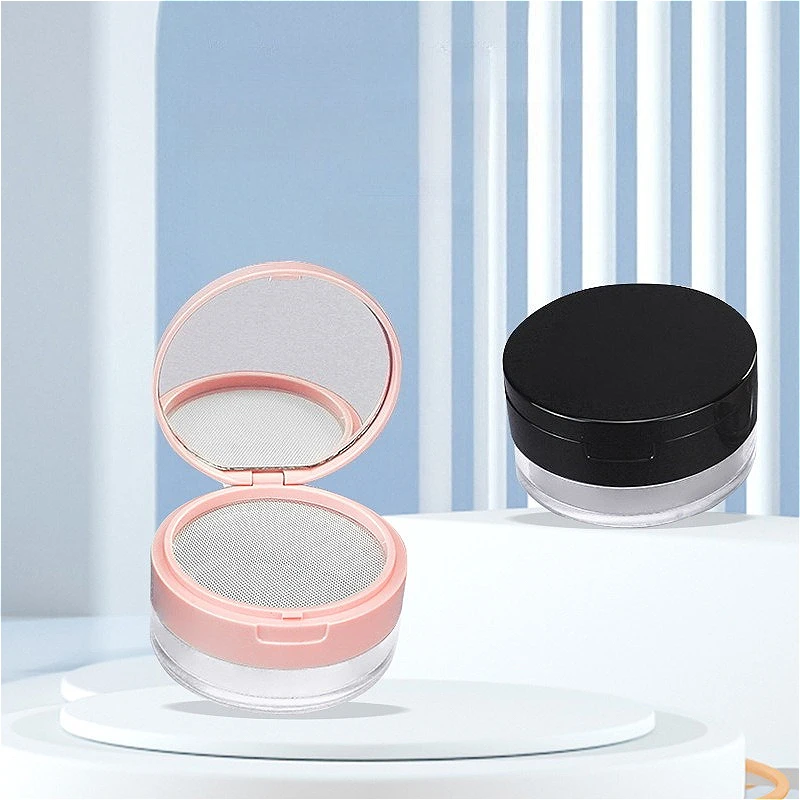 بودرة سائبة قابلة للطي 20 جرام مدمجة مع شبكة مرنة، حاوية مكياج قابلة لإعادة الملء لوضع البودرة وبودرة الوجه #1