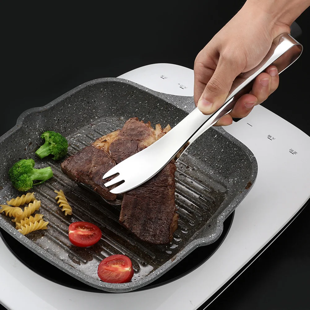 

Stainless Steel Bread Tongs Long Handle Heat Resistant Kitchen Cake Food Serving Tong For Bbq Buffet Party
