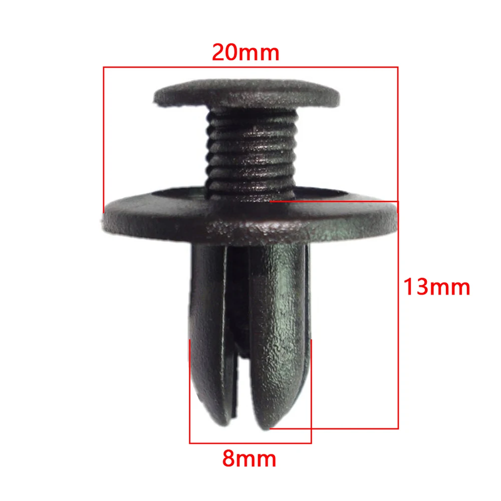 10Pcs Auto Fastener Fit 8mm Hole Nylon Clips Car Interior Door Card Panel Plastic Rivets For Renault Car Accessorie