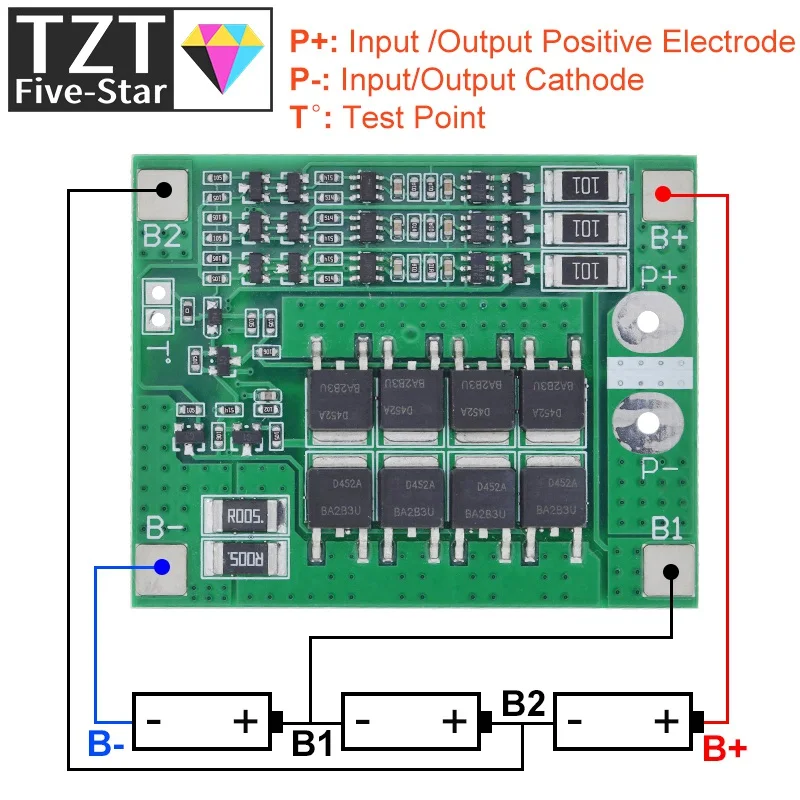 3S 25A Li-ion 18650 BMS PCM Battery Protection Board BMS PCM With Balance For li-ion Lipo Battery Cell Pack Module DIY