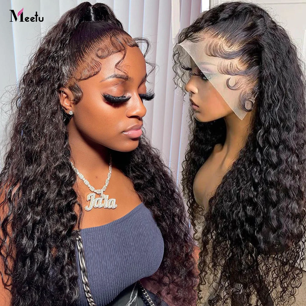 

360 HD Lace Frontal Wig Transparent Lace Wigs Meetu Water Wave Lace Front Wig Brazilian Human Hair Wigs for Women Remy Lace Wigs