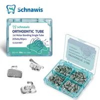 20Set/80pcs Dental Orthodontic Buccal Tubes Bondable 1st Molar Monoblock Non-Convertible Single Tube Roth MBT Orthodontist Tool