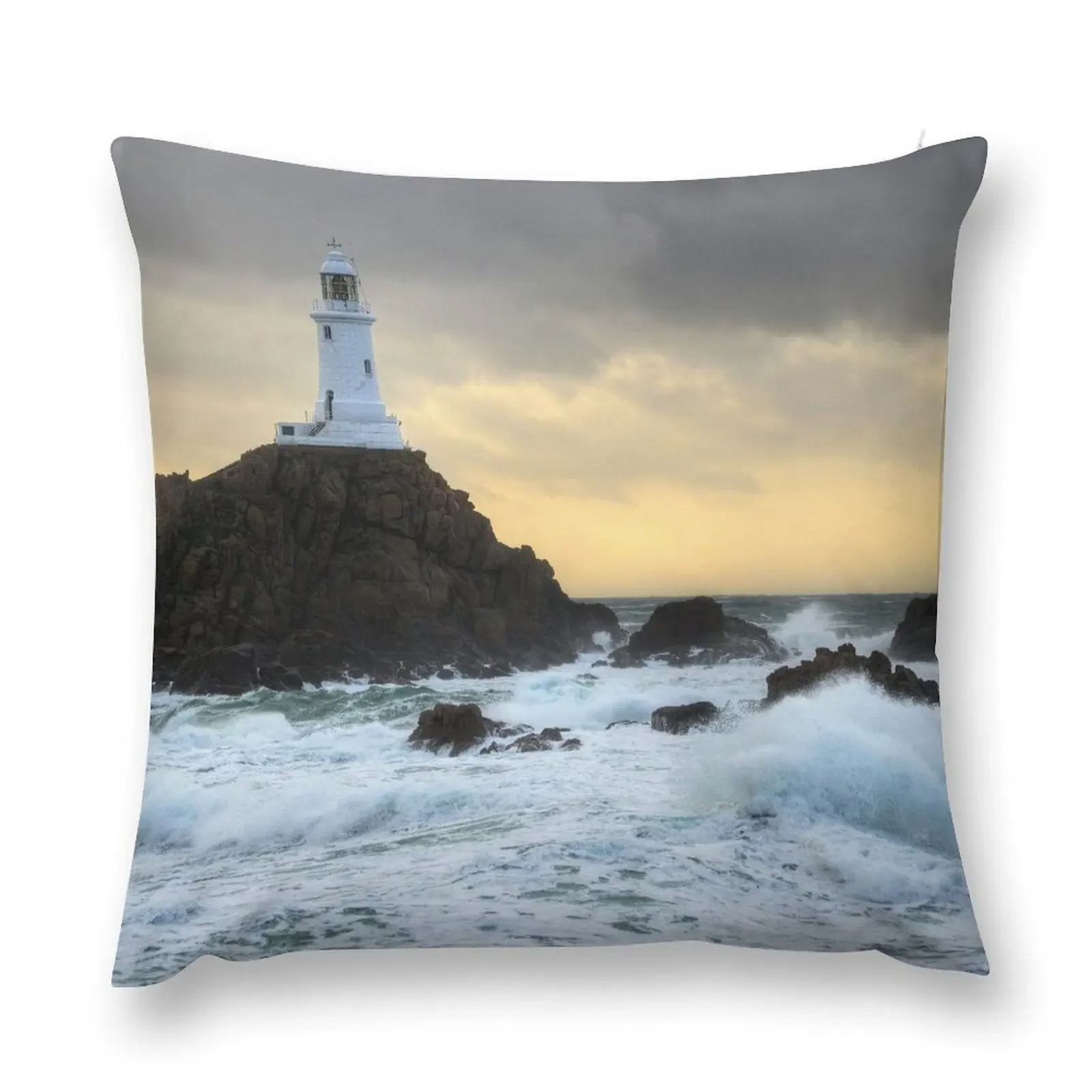 Corbiere Lighthouse Storm Throw Pillow christmas pillow case Decorative Pillow Covers For Sofa Cusions Cover
