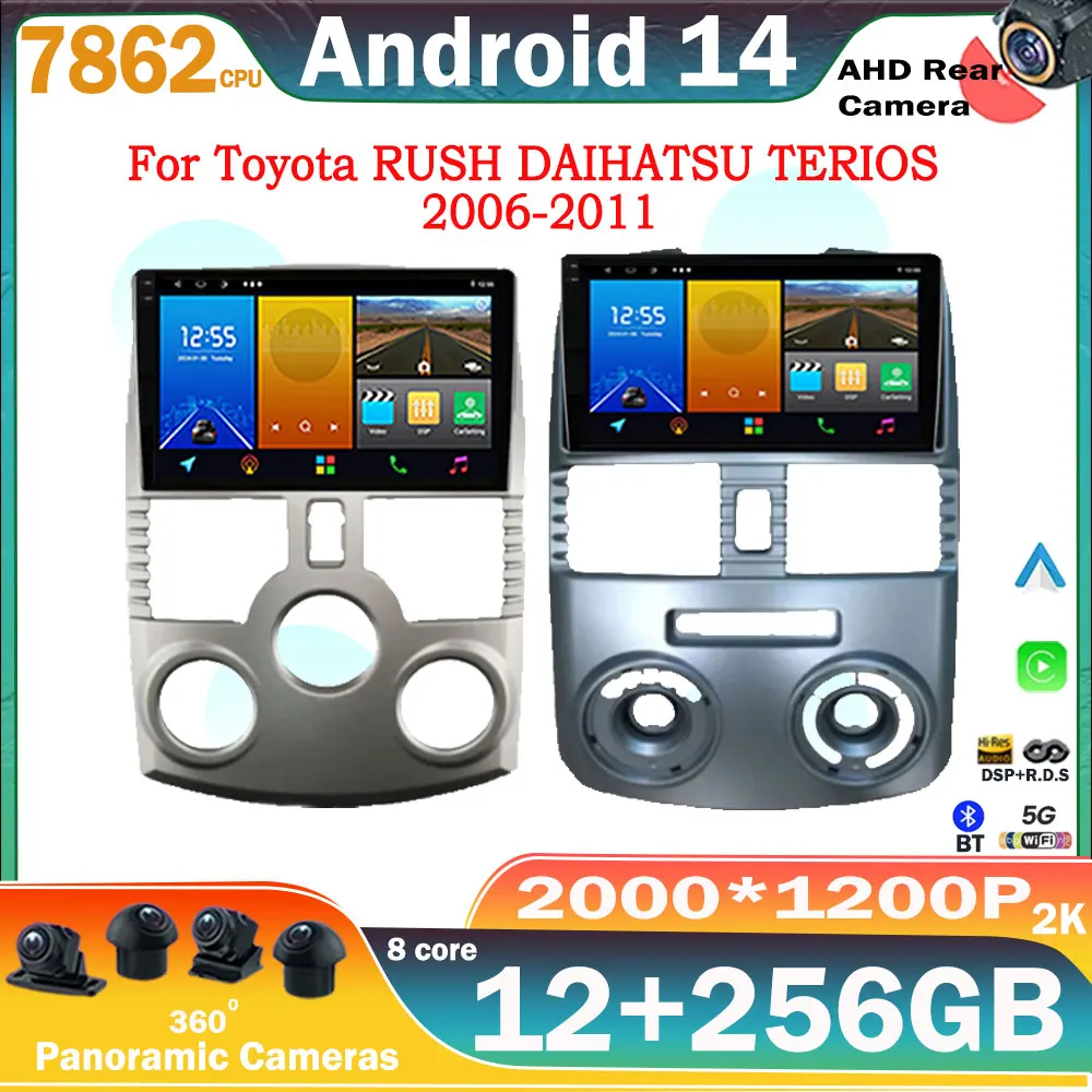 

Android 14 Car Radio Auto Carplay Multimedia Video Player For Toyota RUSH DAIHATSU TERIOS 2006-2011 4G WiFi Stereo GPS DSP