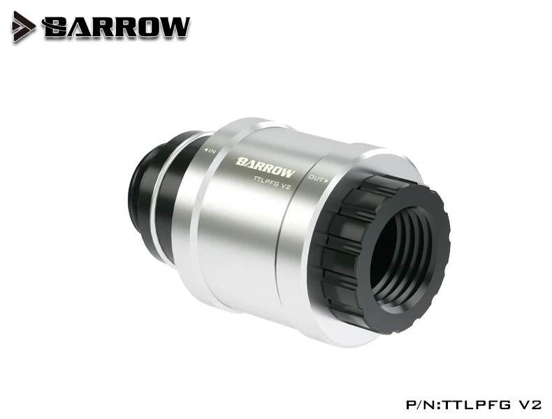 Barrow G1/4 "Flat Push Water Valve voor computer Split Water Cooling Loop Build Fittings, Fluid Stop Plug, TTLPFG V2