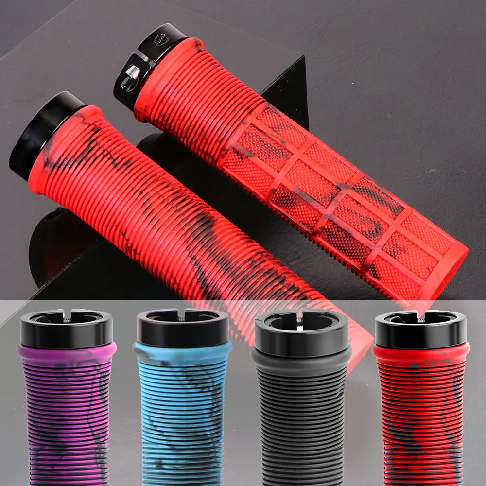 VXM TPE Handlebar Grips MTB Lock-on Grip Shockproof Non-slip Mountain/Road Bike Handle Cover Folding Balance Bike Accessories