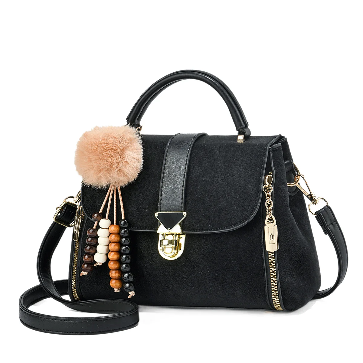 Women's Suede Mini Square Handbag, Casual Shoulder Bag, Versatile Crossbody Bag for Commuting.