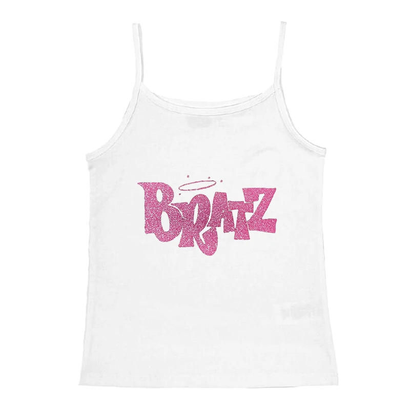 Camisole de Style Y2k avec Lettres Imprimées pour Femme, Corset Gothique Vintage, Haut Précieux, Mignon, Emo, Punk, High Street, Été