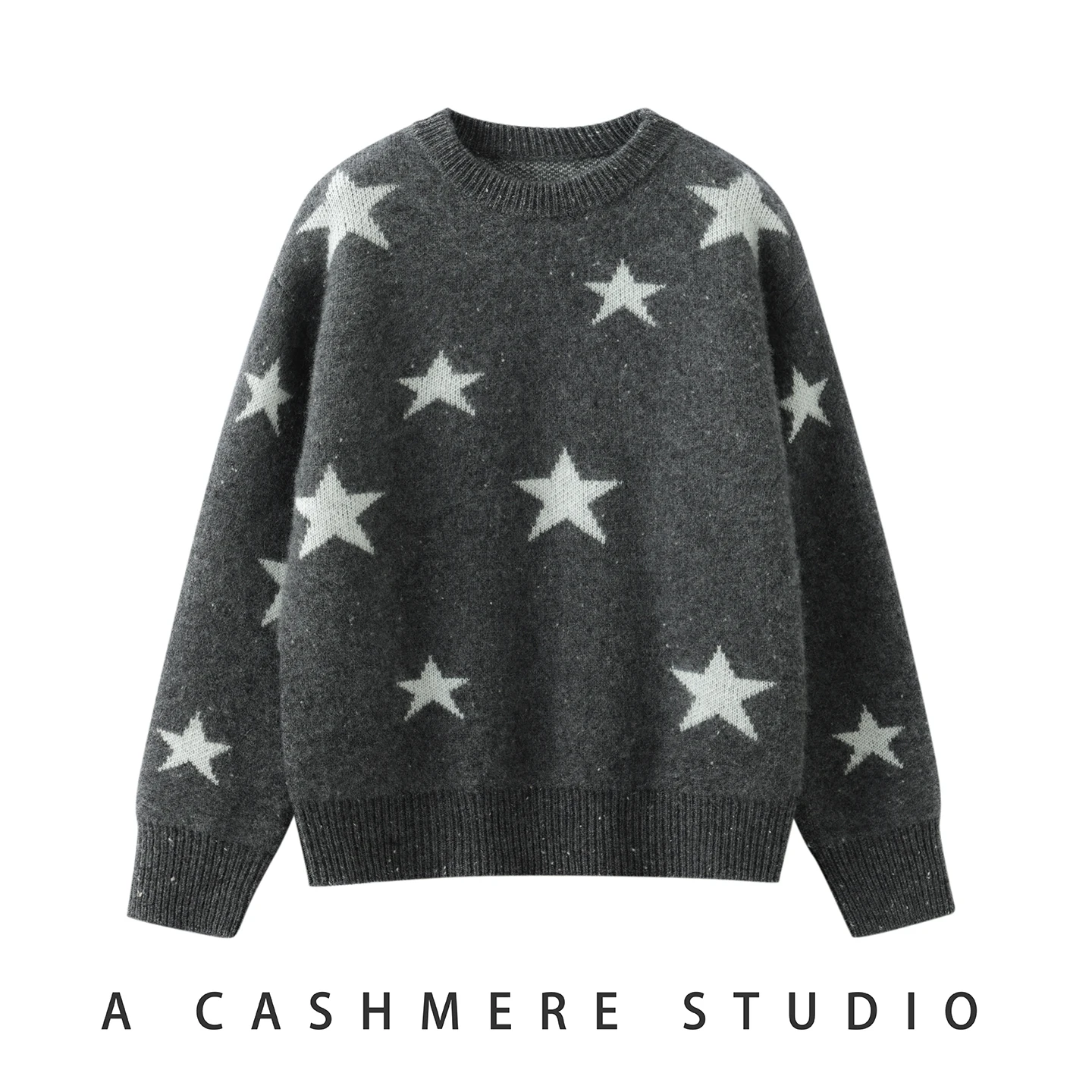 ADDONEE Children 100% Cashmere Sweater Mock Neck Pullover Star Design Autumn Winter Thick Warm Kid Clothes Boy Girl Knitwear Top