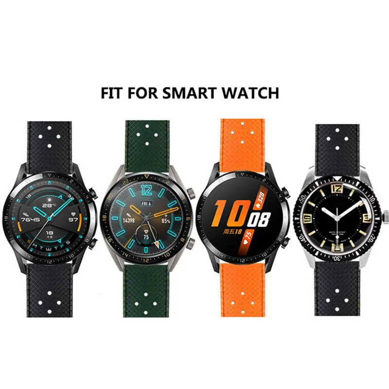 20mm 22mm Tropic Rubber Band for Seiko New Diving Watch Strap for Samsung Galaxy Watch 3 41mm 45mm Huawei Watch GT2 view 2