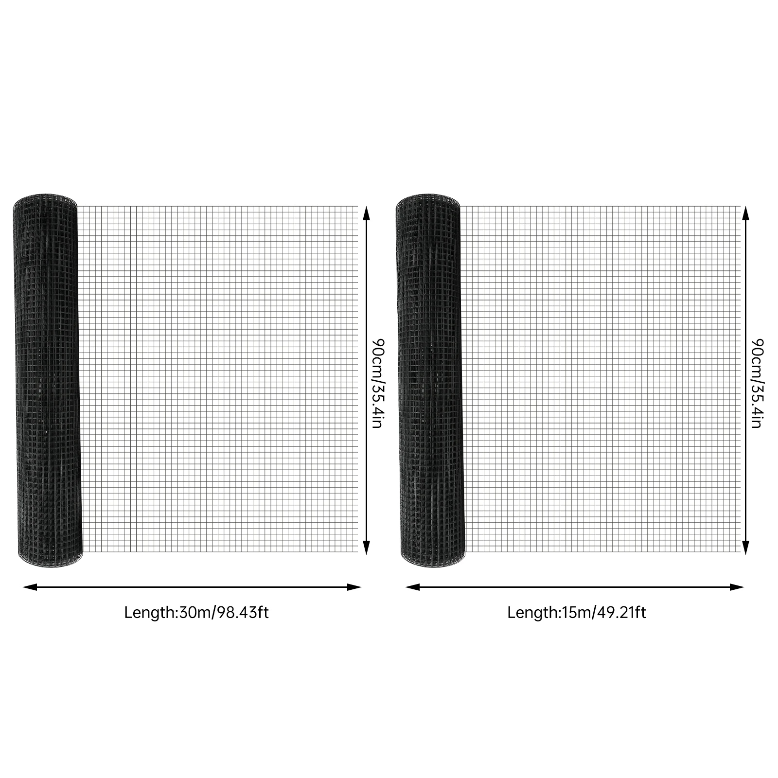 Metal Mesh, 1/2" Hole, High-Quality Hardware, Protective for Chickens, Rabbits, and Gardens, Corrosion and Rust-Resistant,