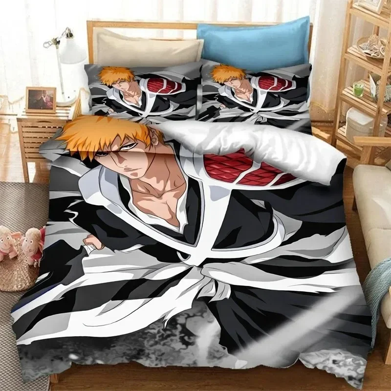 Anime Bleach Thousand-Year Blood War Bedding Set Bedroom Soft Modern Bedspreads Comefortable Duvet Cover Quilt Cover Pillowcase