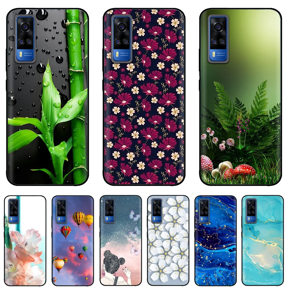 For Vivo Y31 2021 Case For Vivo Y51 Y53s V2030 Cute Daisy Painted Soft Silicone TPU Back Cover For Vivo Y53s Phone Cases Fundas