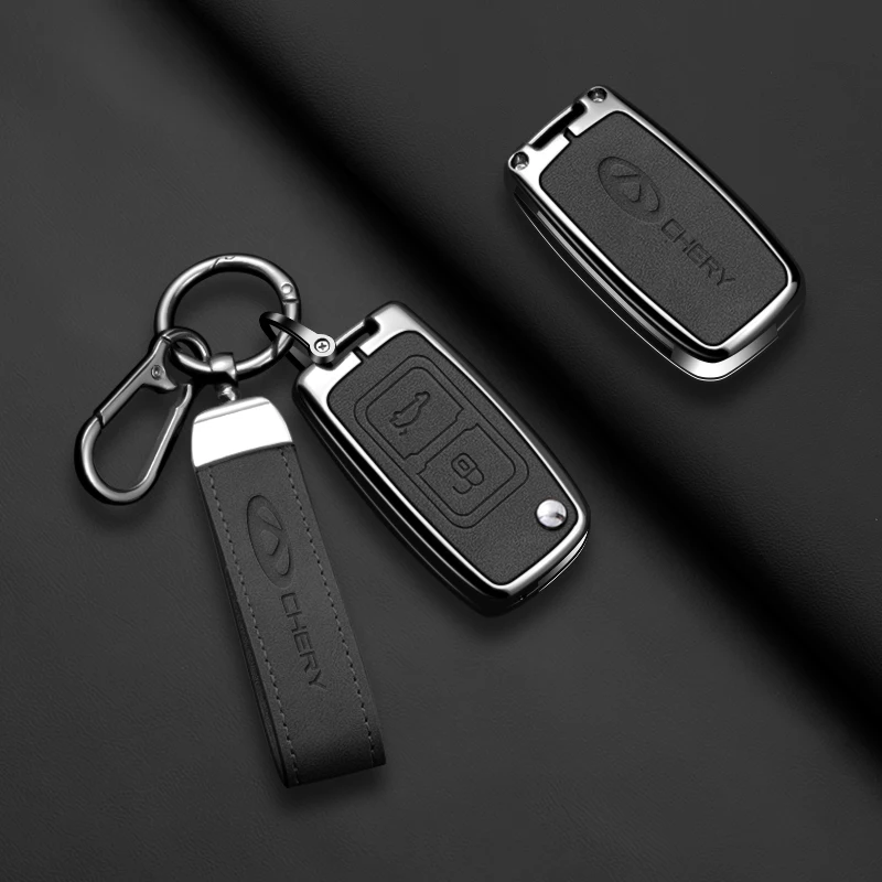 Zinc Alloy Leather Car Key Case Chery Fora Elara A5 A1 Ego Tengo A3 Cielo T11 M11 A13 Tiggo E5 Fulwin Cowin Chance Key Case