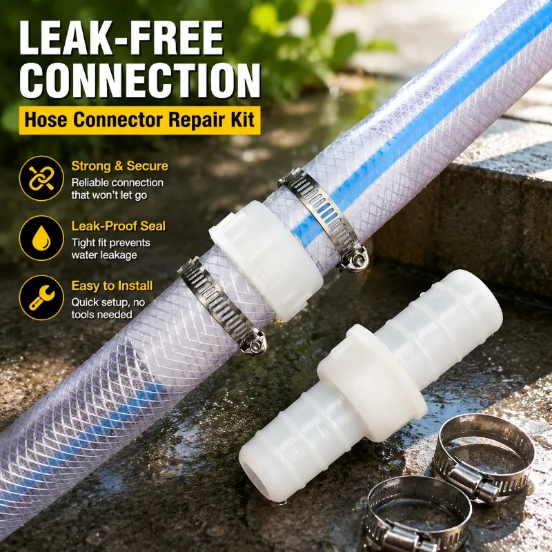 4 6 Size Hose Connector Adapter Home Water Pipe Repair Coupling Straight Tube Connection Joiner Plumbing Repairing Fitting
