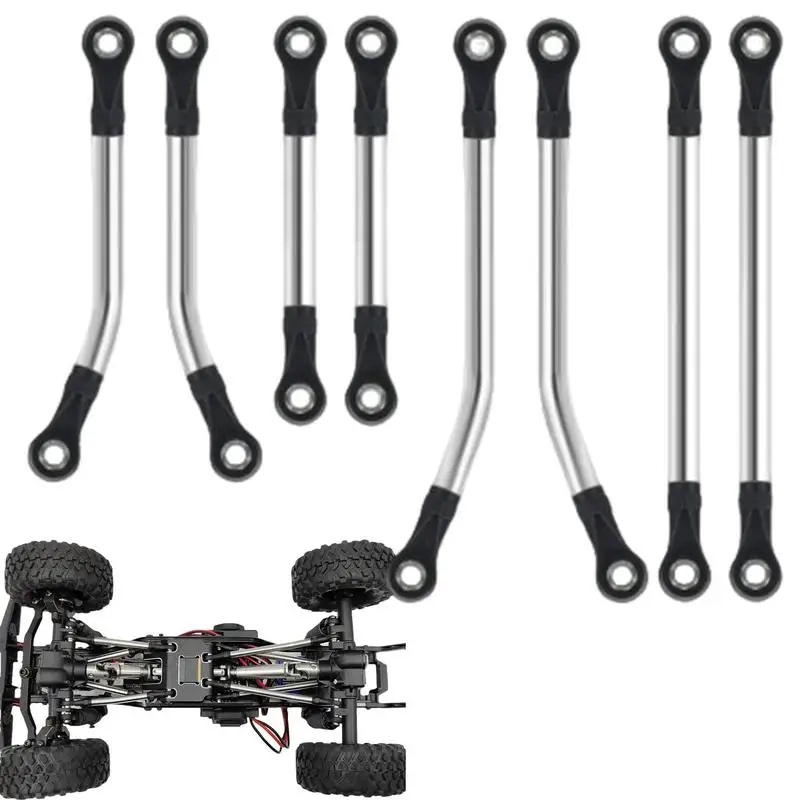 Chassis Connecting Rod Kits Stainless Steel Linkage Link Rod Rod End Metal Suspension Link Rod High Clearance Chassis Links