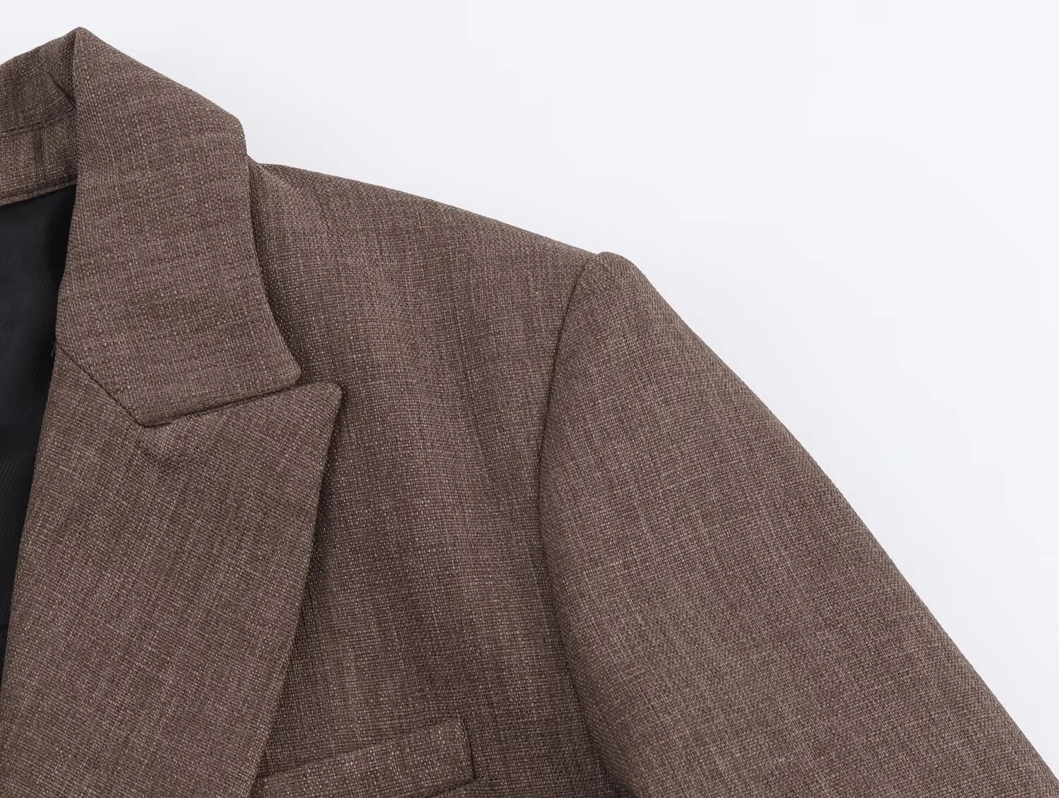 سترة نسائية غير رسمية جديدة لخريف 2025 بأزرار خلفية بسيطة وطية صدر السترة وأكمام طويلة + بنطلون وزر الساق #6