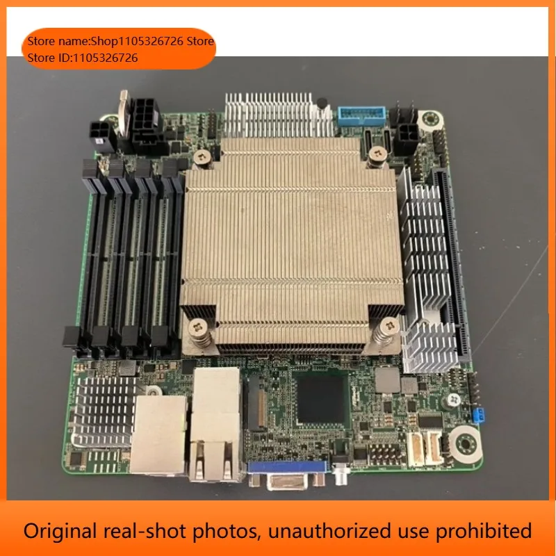 Second-hand test OK Mini ITX server motherboard X570D4I-2T Equipped with cpuAMD3700X and 2X8G memory（New machine disassembly）