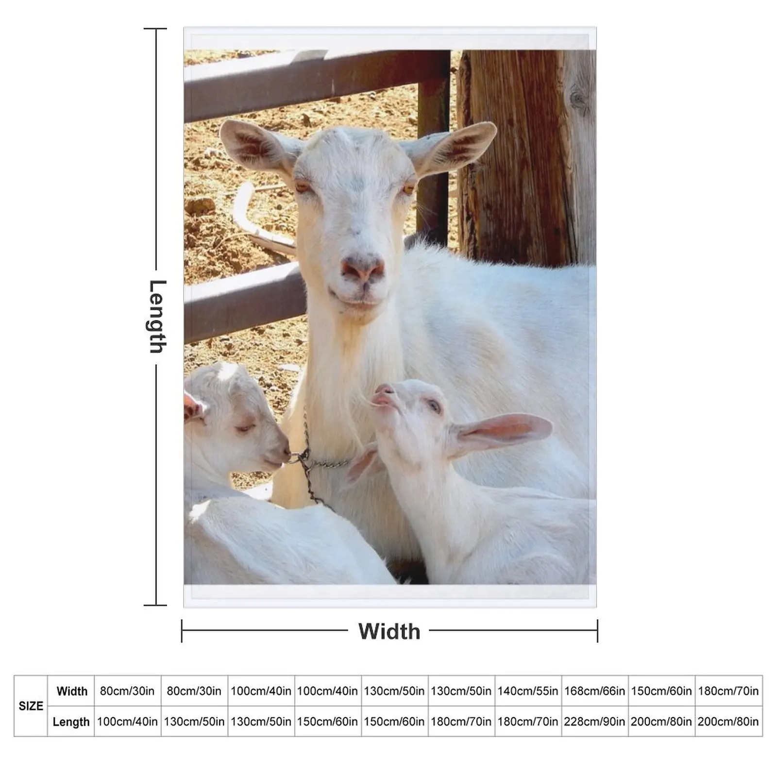 mamma and baby goats Throw Blanket heavy to sleep Plaid Shaggy warm winter Blankets