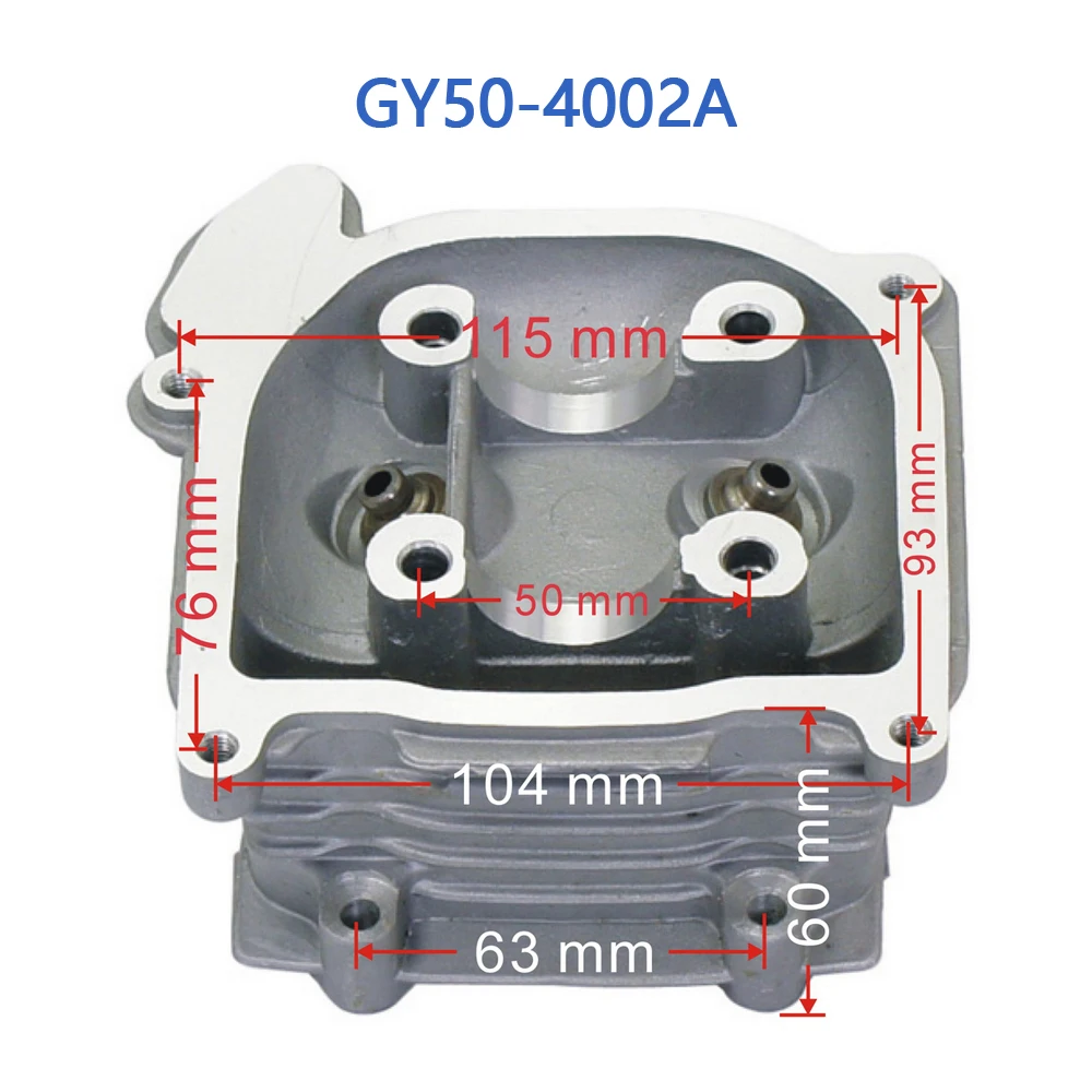 GY50-4002A GY6 50cc Cylinder Head (39mm) Non-EGR  For GY6 50cc 4 Stroke Chinese Scooter Moped 1P39QMB engine