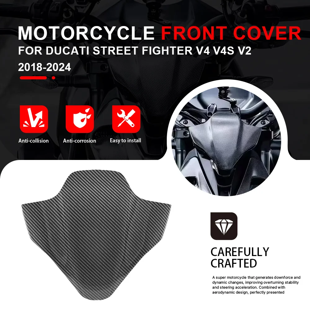 For DUCATI Street Fighter V4 V4S V2 2018-2024 Motorcycle Front Windshield Deflector Front Hood Front Cover Protection Fairing