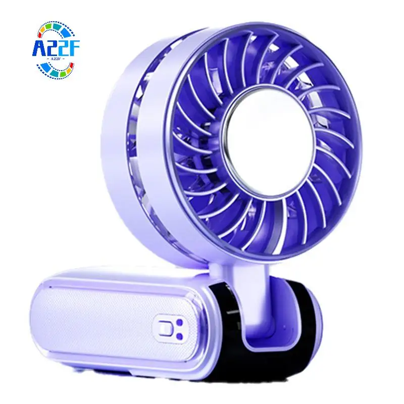 A22F-Ice Pack High-Speed Fan, Semiconductor Refrigeration Handheld Fan, Portable Charging Folding Small Fan