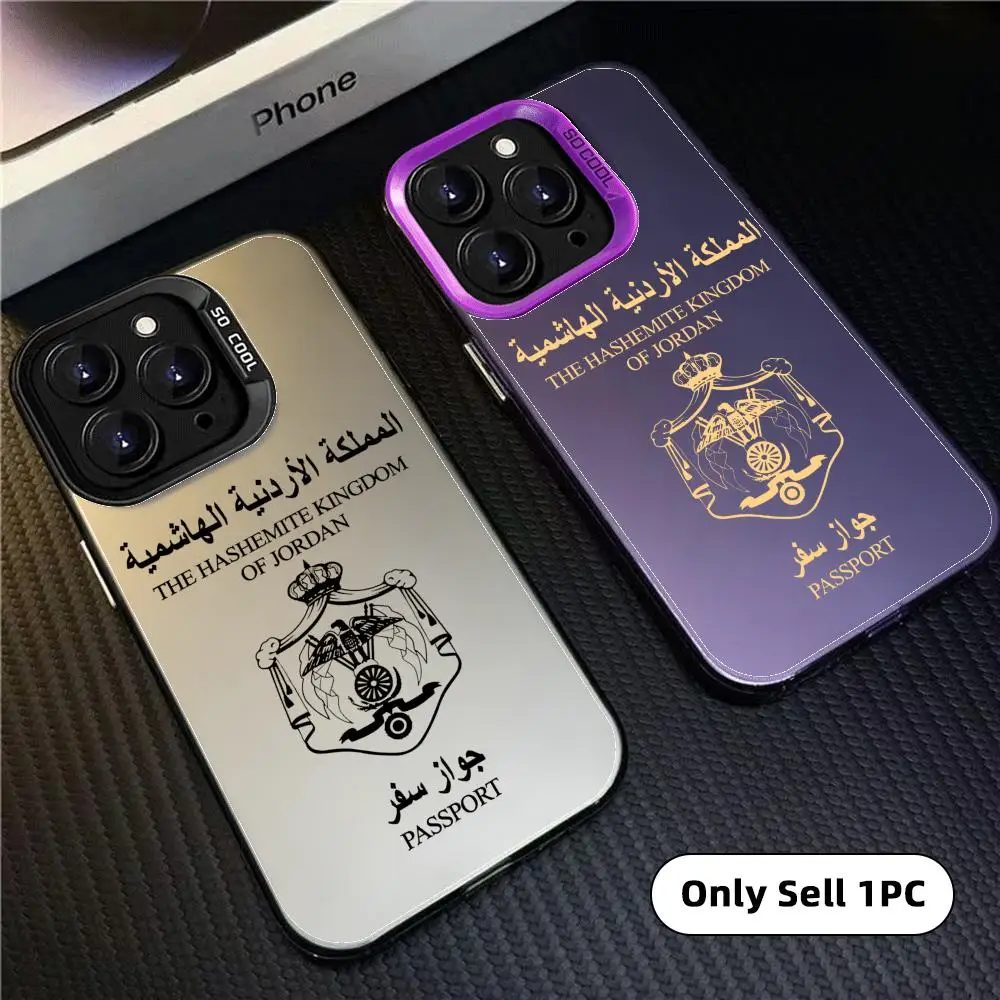 Funda para Teléfono Cool Jordan Passport para iPhone 17 16 15 14 13 12 11 Pro Max, Carcasa Aurora Mate con Protección Contra Impactos