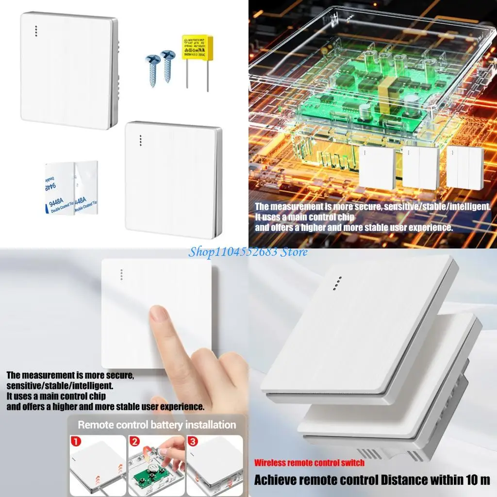 

Y6GD 86 Type Small Touches Switches 10W 100W Load Strong Plastic for Electrical Devices