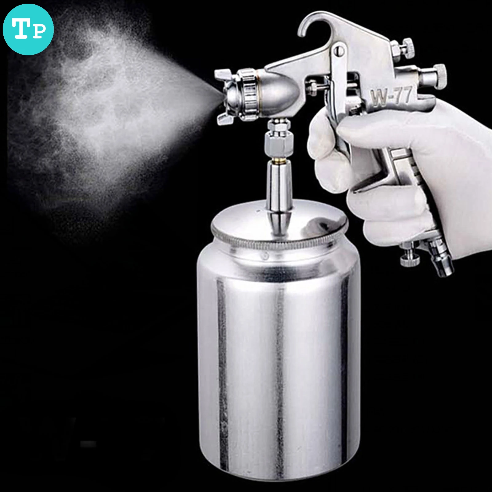 

Tp HVLP Pneumatic Sprayer Gun Professional Spray Gun 2.0 mm Steel Nozzle for Can Furniture Car Paint Glue High Atomizing Spray