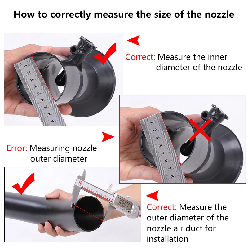 Diffuser Fan Nozzle 60mm 65mm 70mm For SR400 SR420 3WF-3/8/2.6 Mister Duster Mistblower Outlet Discharge Tip Sprayer Tube End