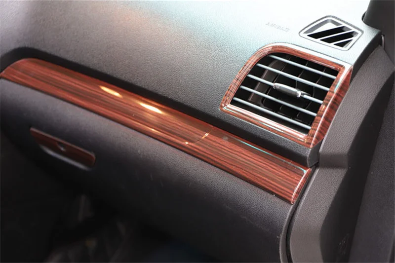 2pcs Car Interior Styling Dash Dashboard Sticker Cover Moulding Trim for FORD EXPLORER 2016 2017 2018 view 4