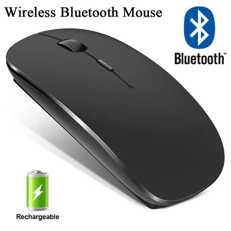 Bluetooth Dual Mode Charging Mouse 5.0 Mute Silent Notebook Game Girls G Wireless Black Mouse