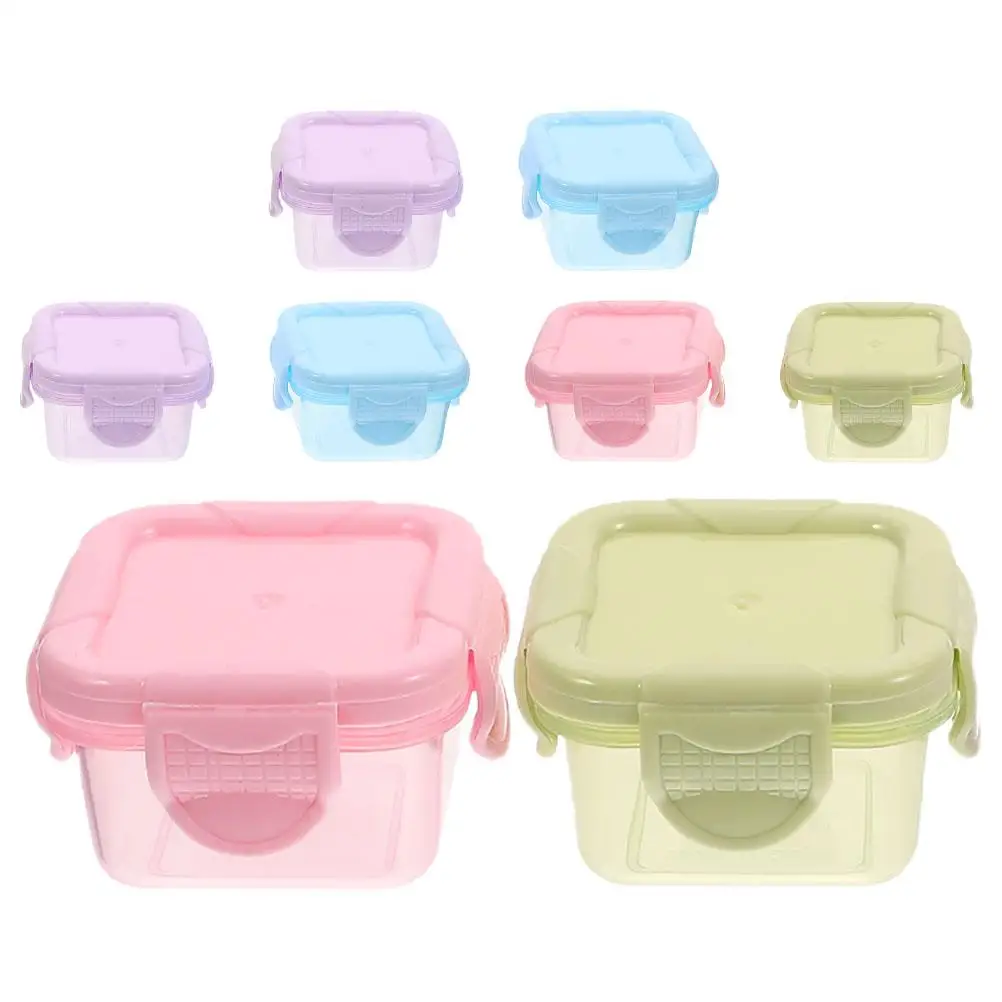 

8 Pcs Portable Storage Box Mini Snack Containers Bento Dip with Cover Baby