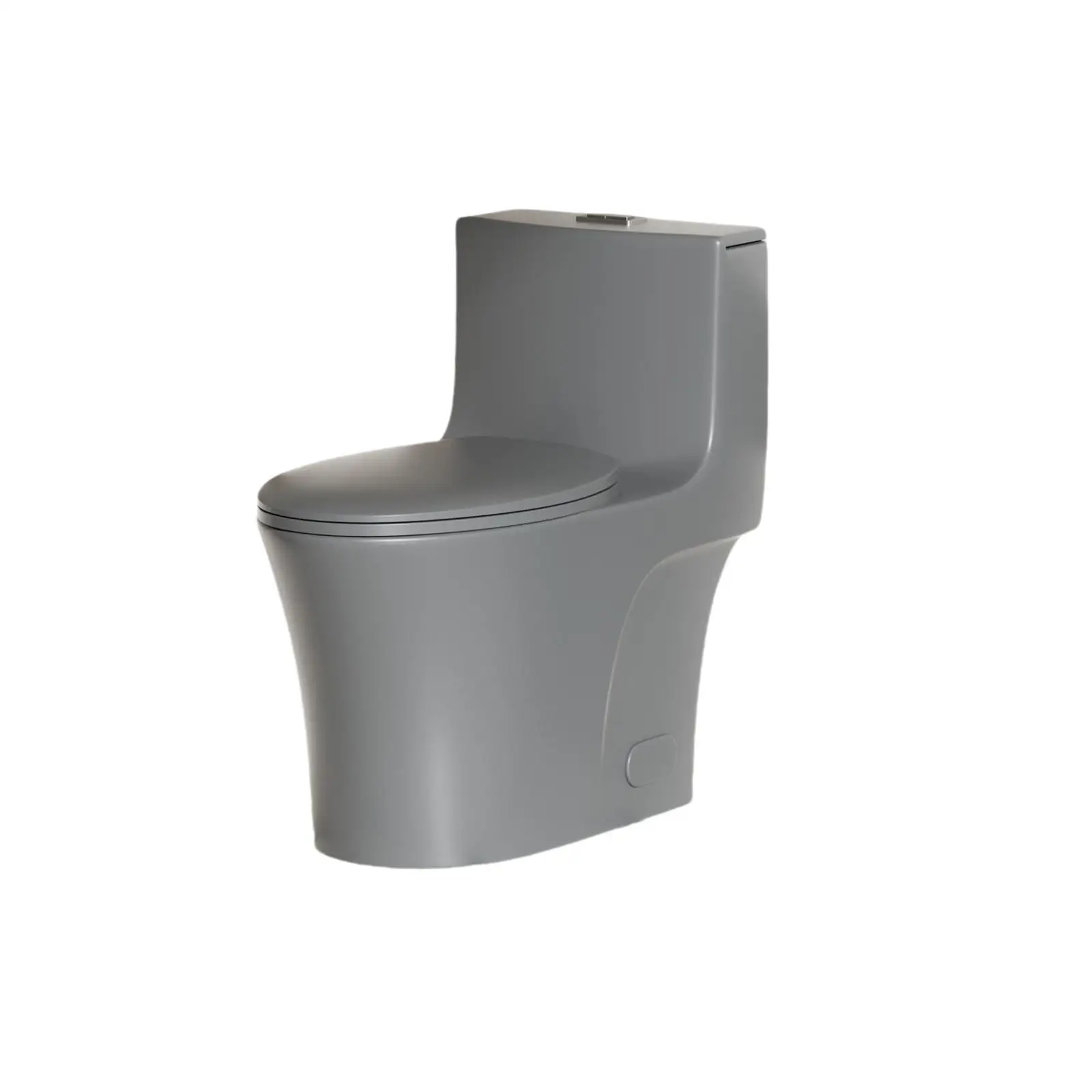 

Light Grey Elongated Siphonic Toilet with Soft Close Seat Top Flush Button Tank Powerful MAP 1000g Toilet for Bathroom