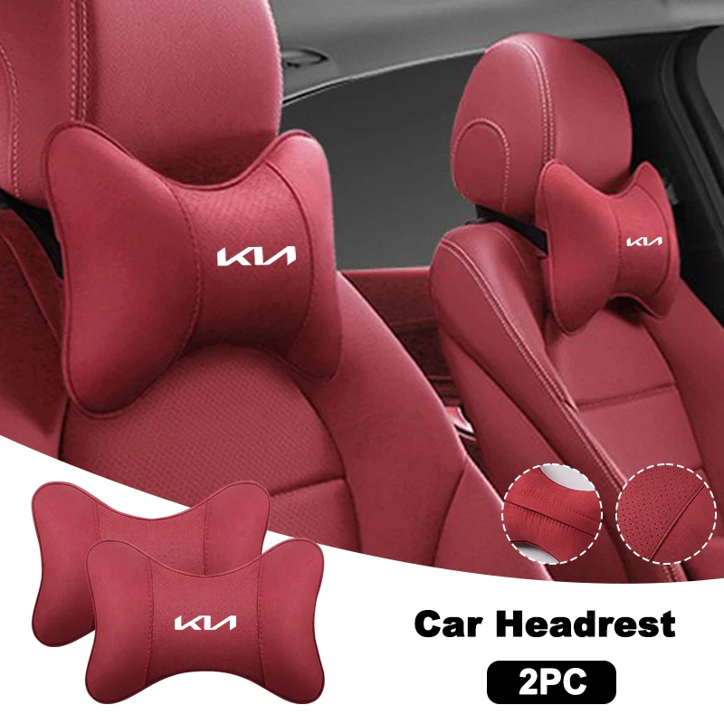 

Both Side Pu Car Seat Neck Leather Breathable Headrest For KIA Ceed Sportage Rio Proceed K5 Optima Sedona Forte Cerato Venga