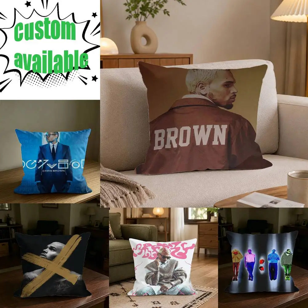 Funda de cojín cuadrada para sofá, color marrón, King of RxB C-Chris B-Brown, color sólido, decoración para el hogar y la sala de estar