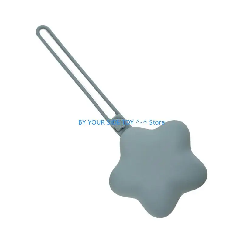 Star Shaped Pacifier Holder Case Silicone Portable & Lightweight for Newborns Baby Boys and Girls Keep Pacifiers Clean U6XE