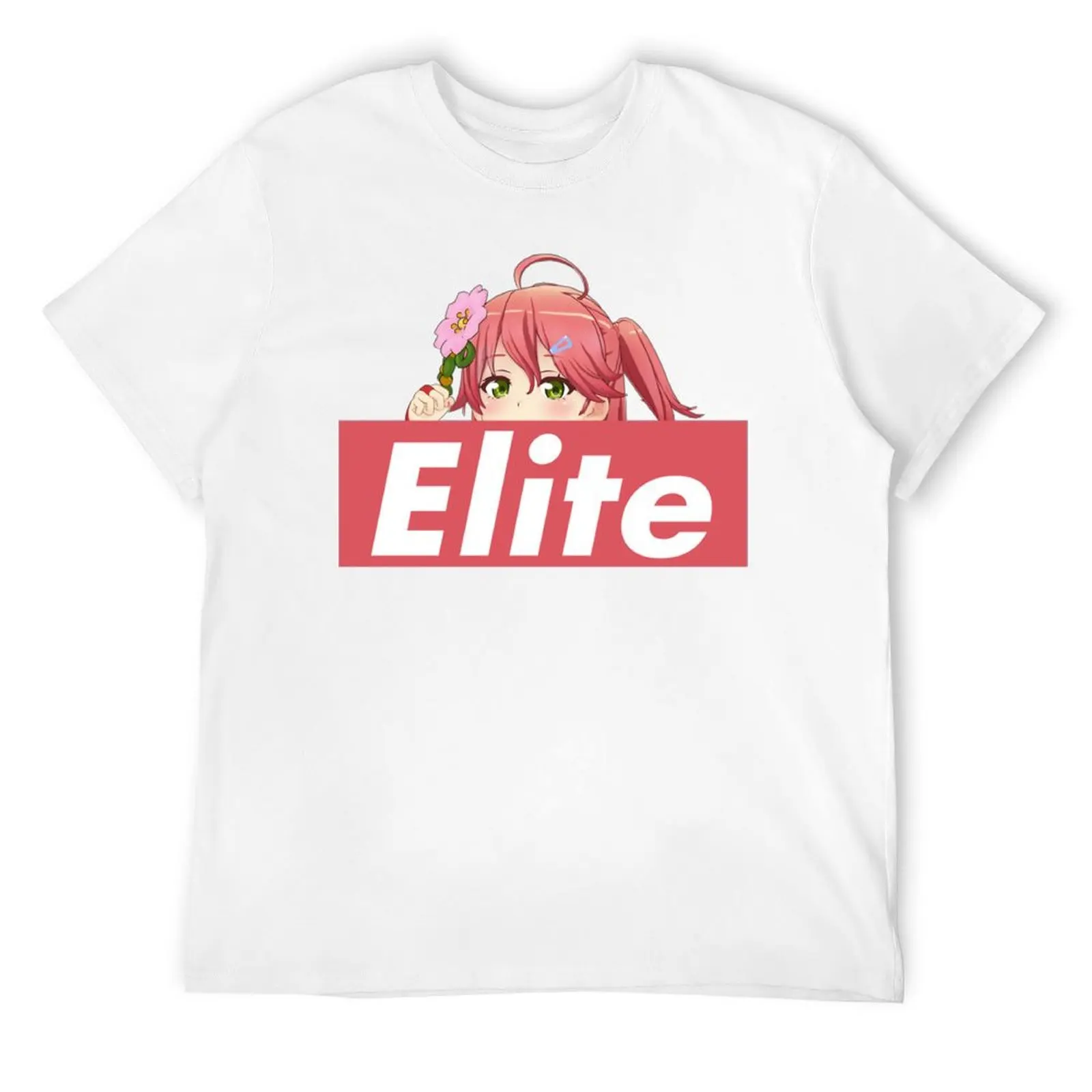 Elite Miko Sakura Peeker Essential For T-shirt Crewneck Movement Tshirt Novelty Fitness Humor Eur Size