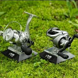 Fishing Reel Display Holder Stainless Steel Spinning Baitcasting Reel Stand Rack Support Storage Durable Accessories