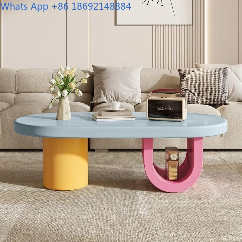 

Dopamine Creative Coffee Table Nordic Home Living Room Simple Modern Cream Style Irregular Coffee Table Furniture