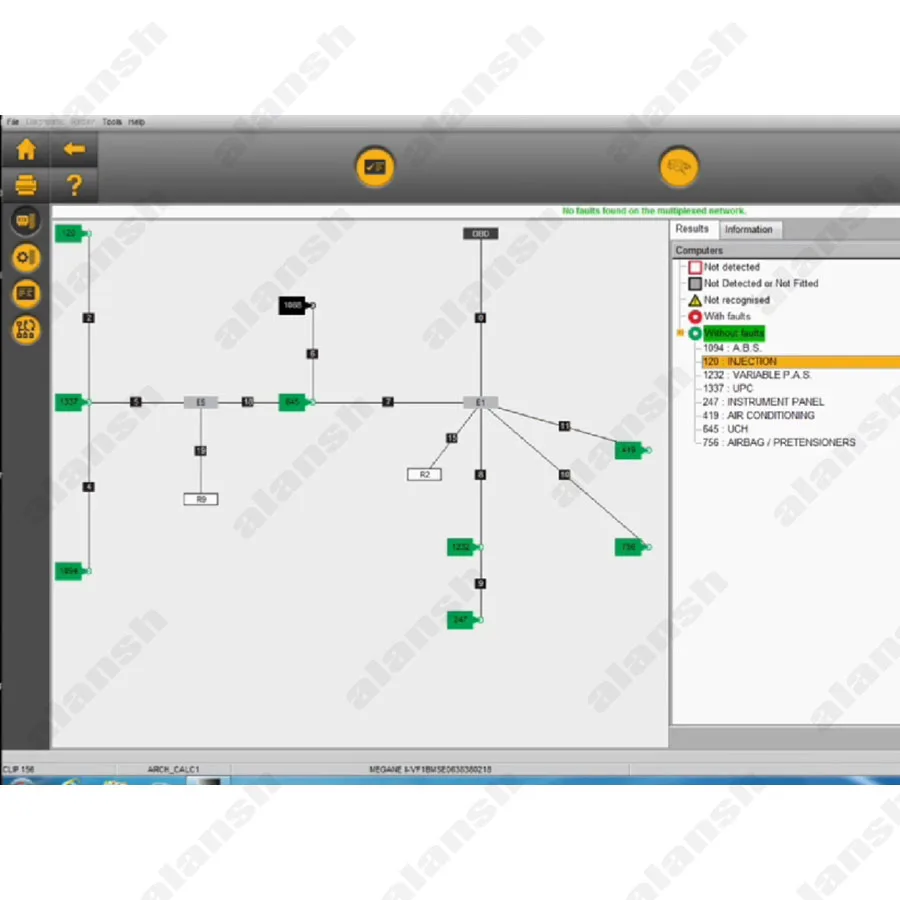 For Renault CAN CLIP V223 Diagnostic Interface Car Scanner Software + Nitro