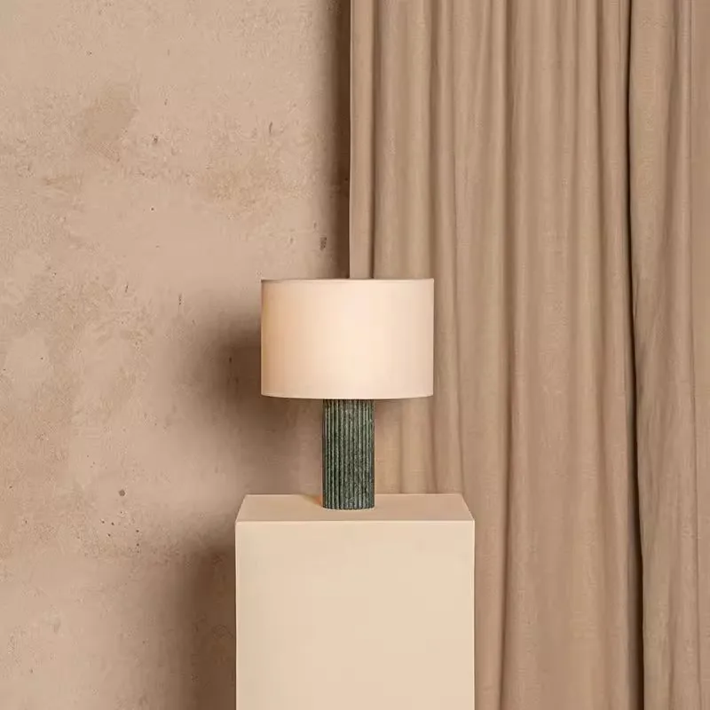 

Modern simple desk lamp floor lamp living room bedroom study marble cloth cover